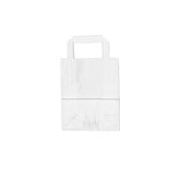 White Paper Carrier Bags (178mm x 89mm x 216 mm) - Pack of 125