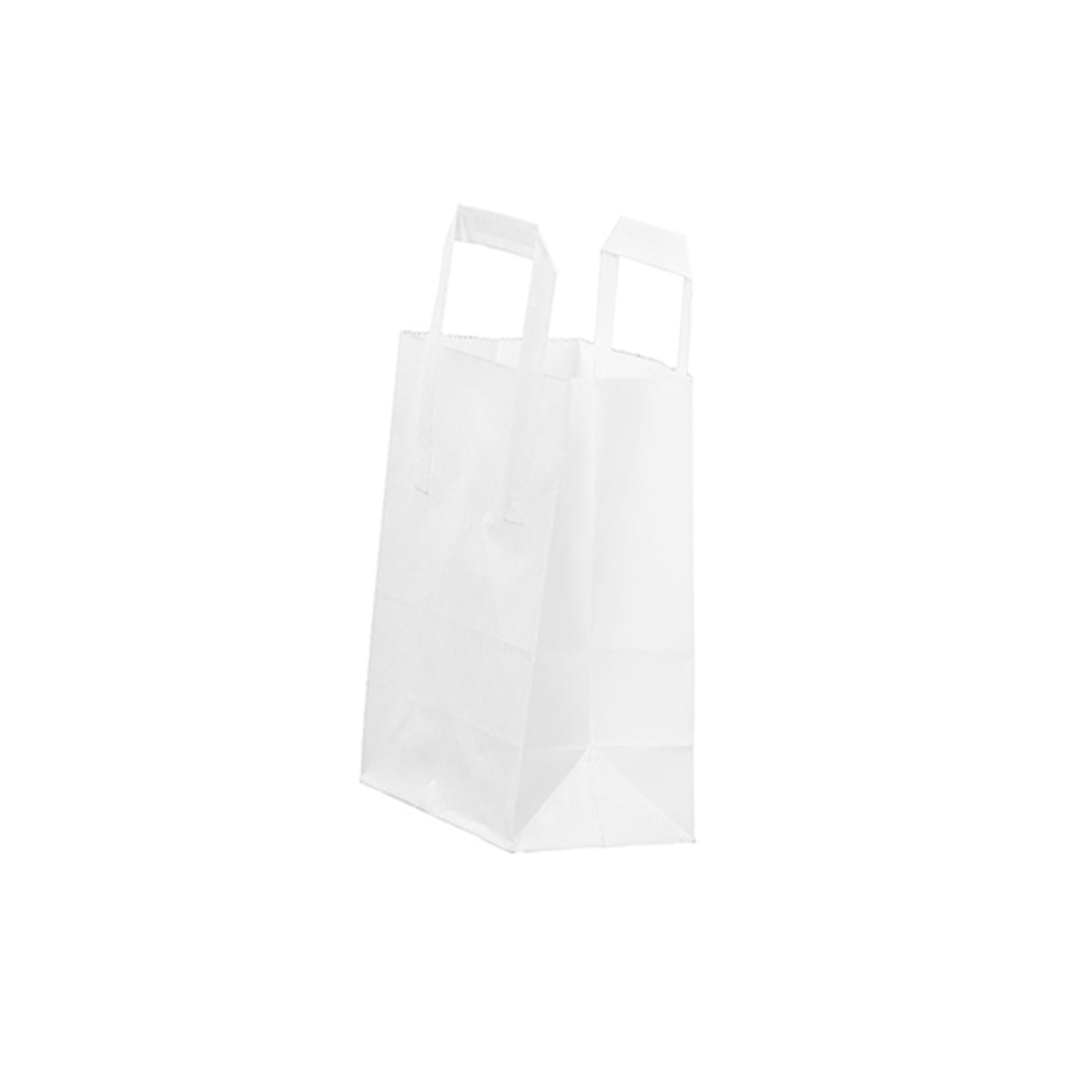 White Paper Carrier Bags (178mm x 89mm x 216 mm) - Pack of 125